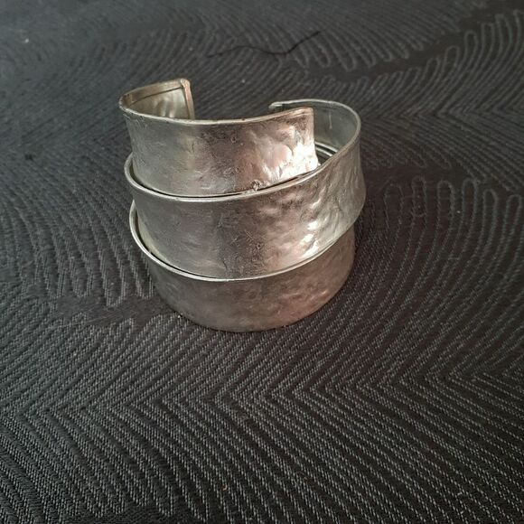 Zara Silvertone Statement Cuff Bracelet - Picture 15 of 15